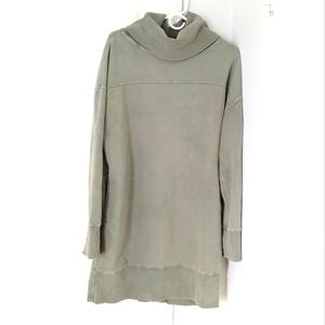 Urban Outfitters Silence + Noise Sage Olive Green Sweatshirt Turtleneck Dress M
